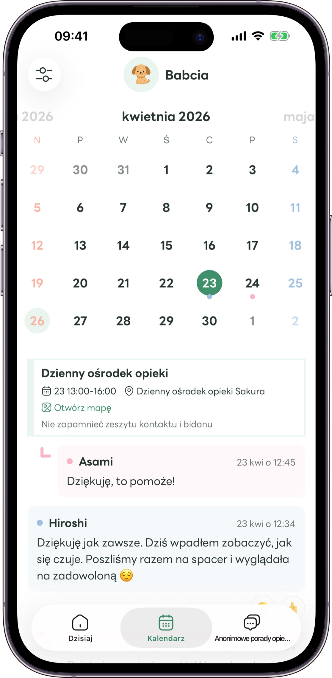 Makieta ekranu podsumowania Carez