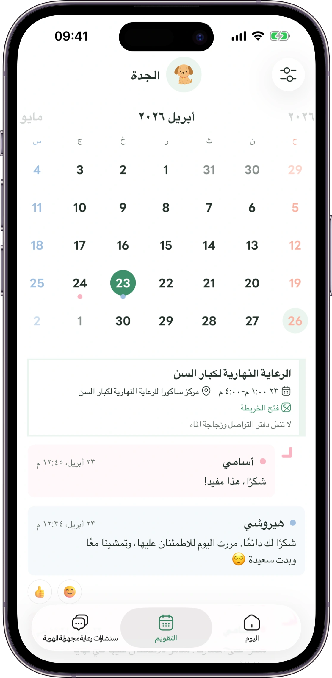 نموذج شاشة المراجعة في Carez
