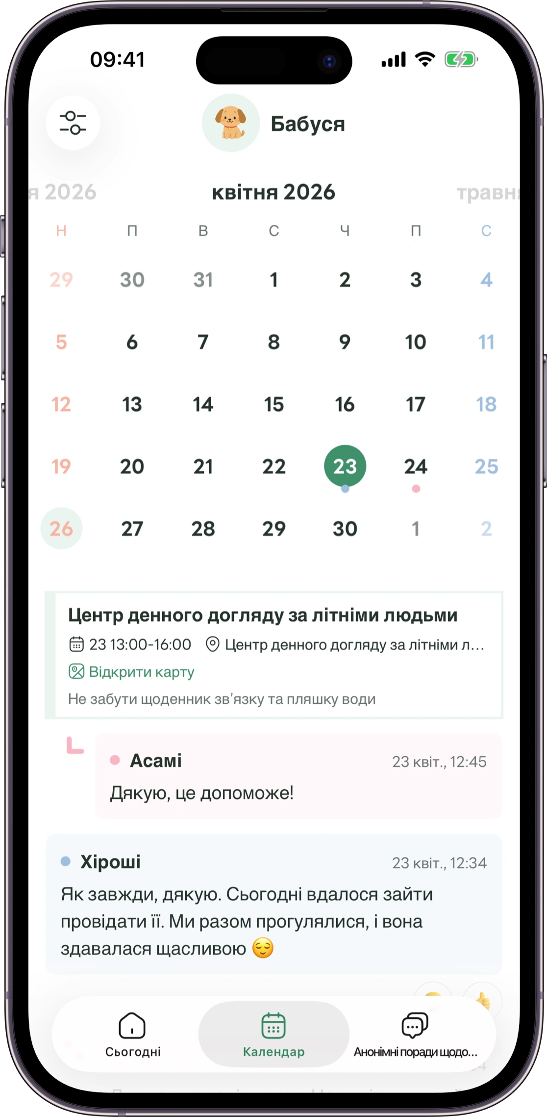 Макет екрана огляду Carez