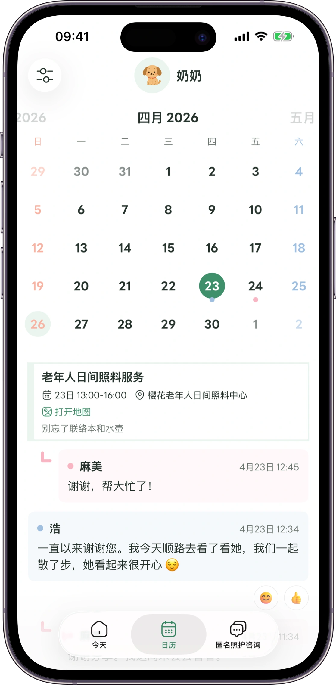 Carez 回顾界面示意图