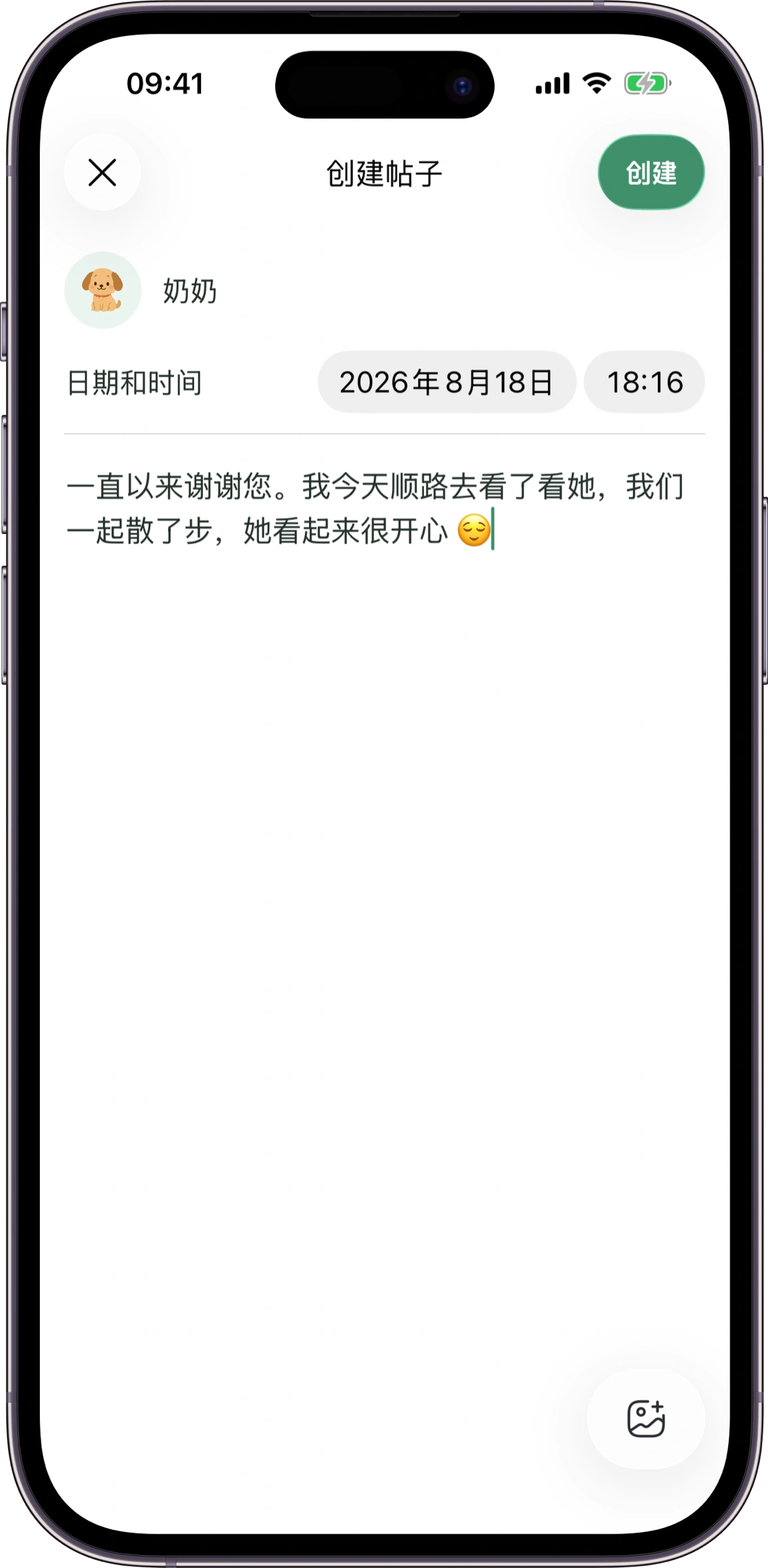 Carez 照护记录界面示意图