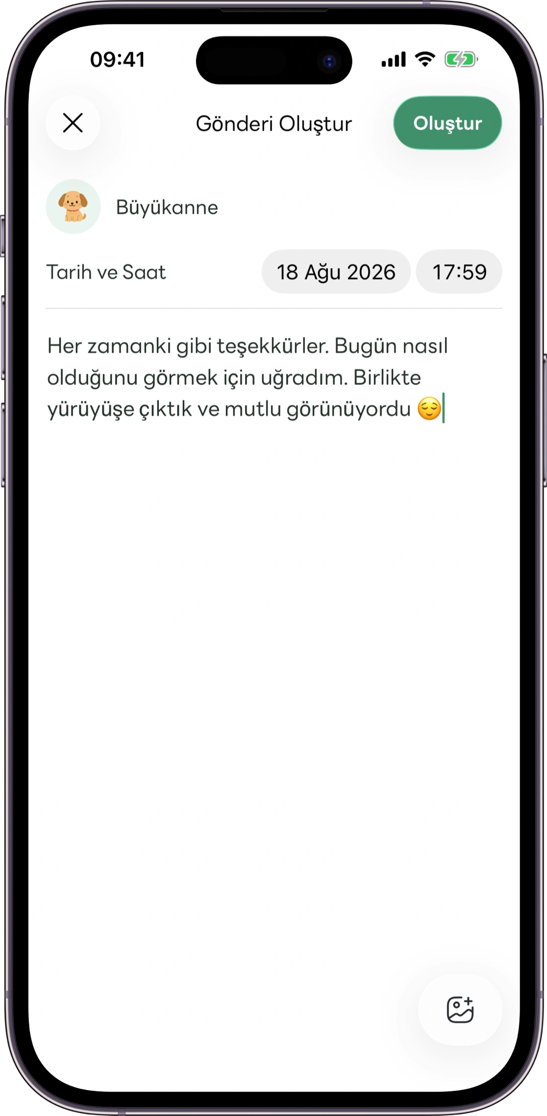 Carez bakım kayıt ekranı maketi