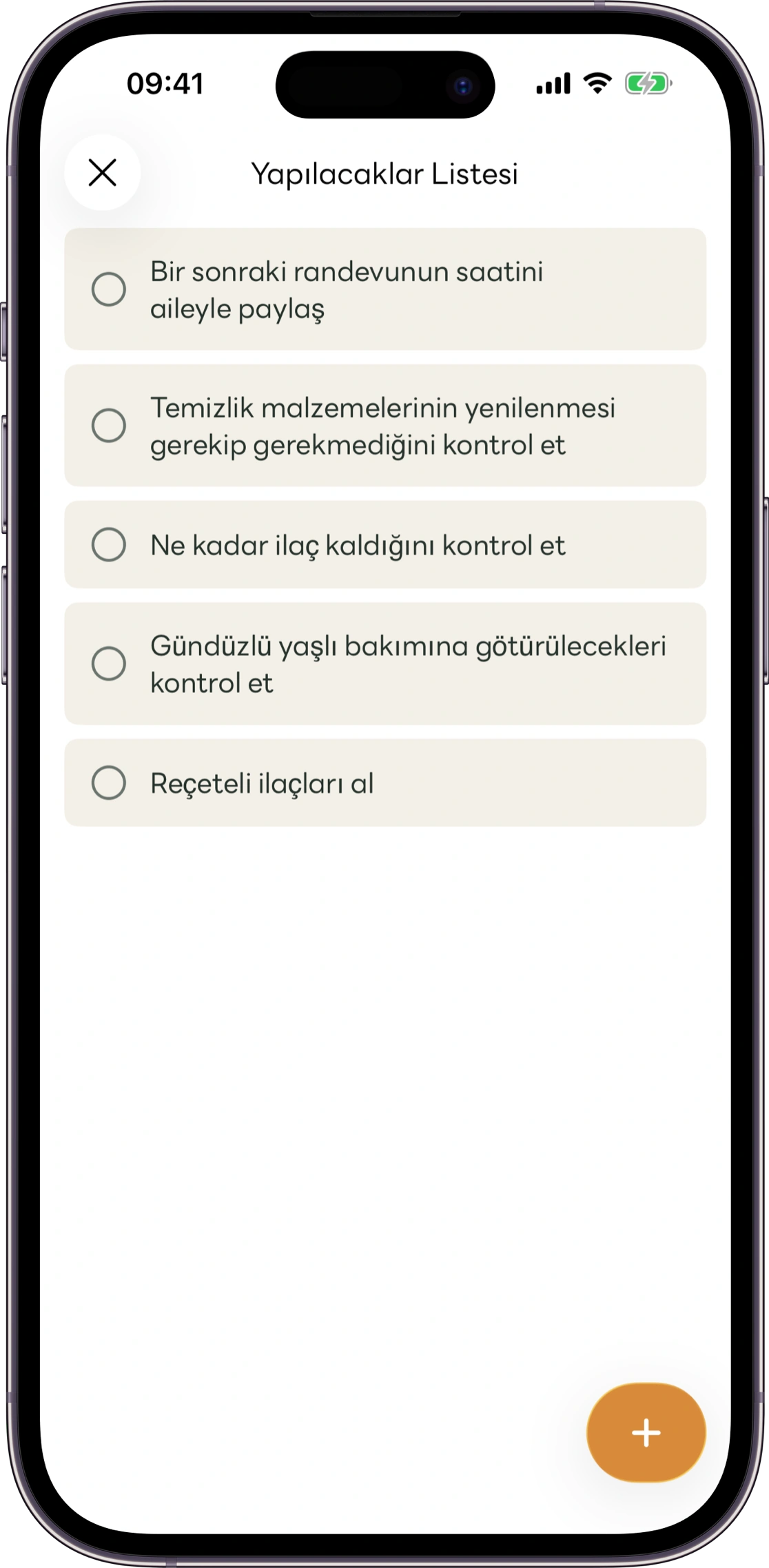 Carez ortak görev ekranı maketi