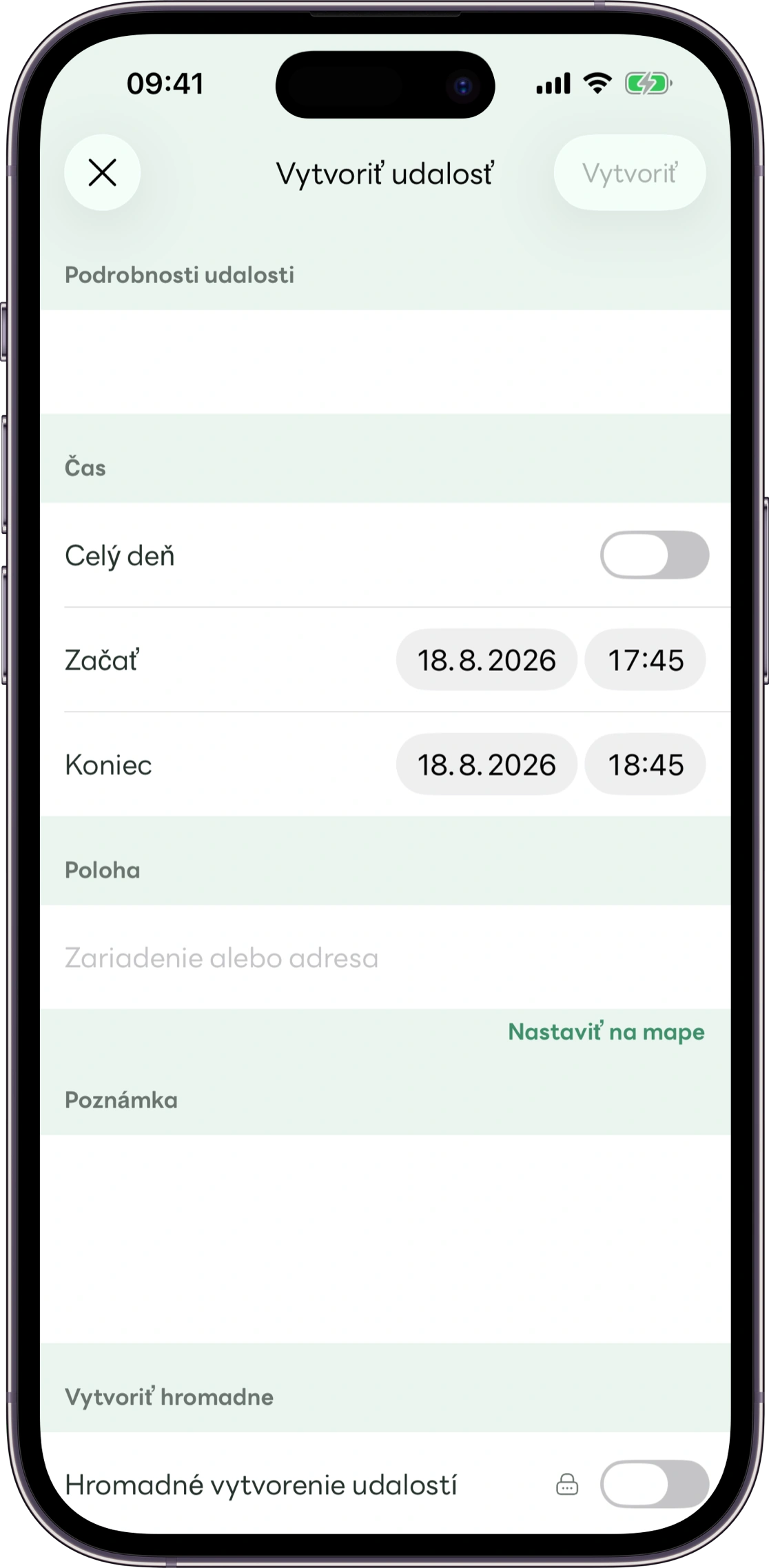 Obrazovka zadávania rozvrhu Carez
