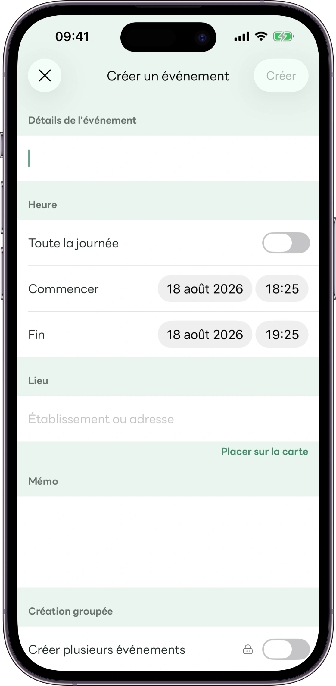 Écran de saisie d’un rendez-vous dans Carez