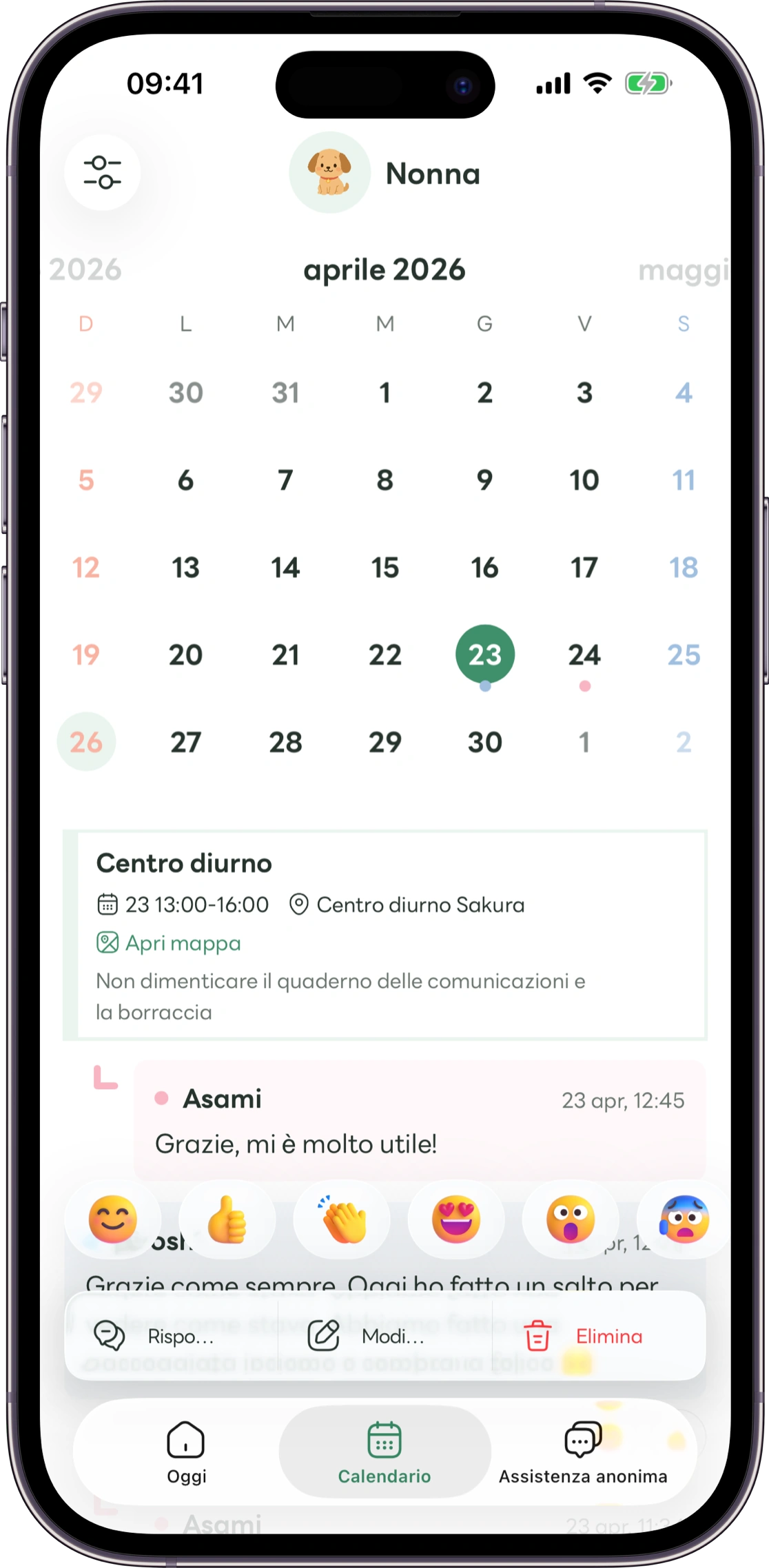Modello della schermata delle reazioni di Carez